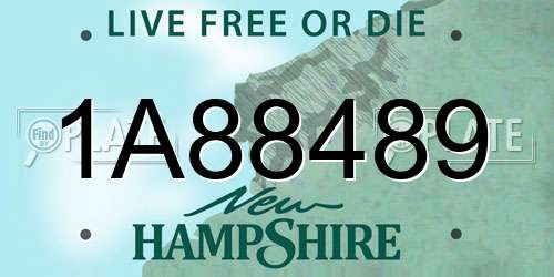 1A88489 New Hampshire License Plate