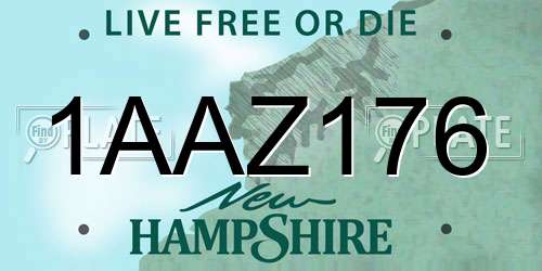 1AAZ176 New Hampshire License Plate
