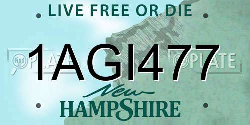 1AGI477 New Hampshire License Plate