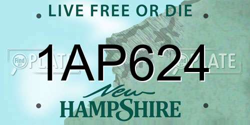 1AP624 New Hampshire License Plate