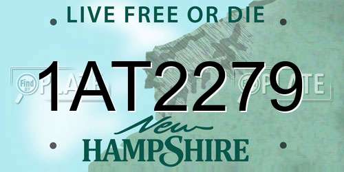 1AT2279 New Hampshire License Plate