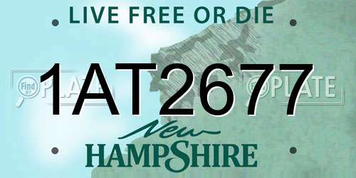 1AT2677 New Hampshire License Plate