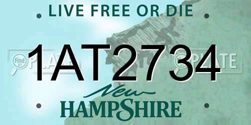1AT2734 New Hampshire License Plate