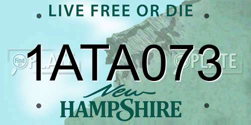 1ATA073 New Hampshire License Plate