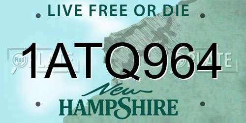 1ATQ964 New Hampshire License Plate
