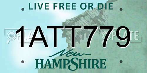 1ATT779 New Hampshire License Plate