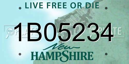 1B05234 New Hampshire License Plate