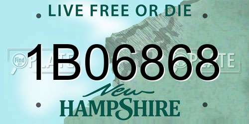 1B06868 New Hampshire License Plate