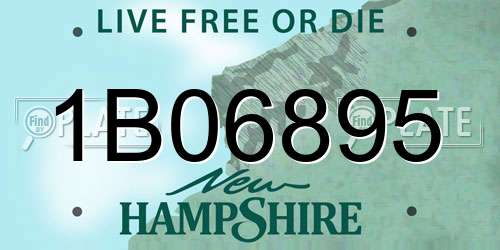 1B06895 New Hampshire License Plate