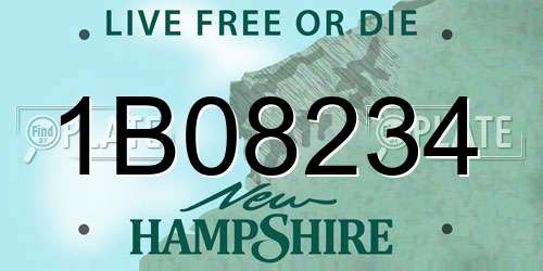 1B08234 New Hampshire License Plate