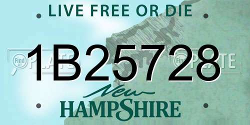 1B25728 New Hampshire License Plate