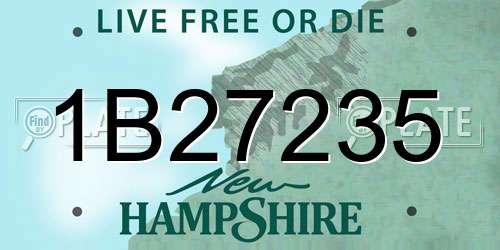 1B27235 New Hampshire License Plate