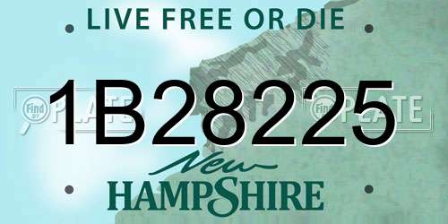 1B28225 New Hampshire License Plate