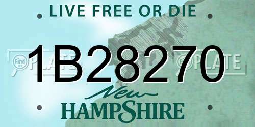 1B28270 New Hampshire License Plate