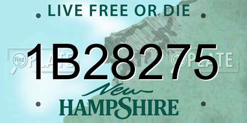 1B28275 New Hampshire License Plate