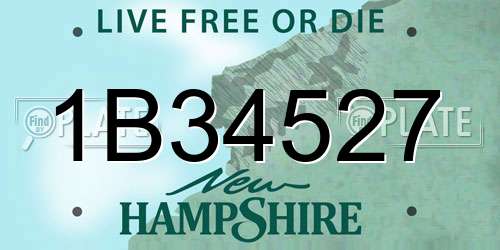 1B34527 New Hampshire License Plate