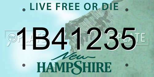 1B41235 New Hampshire License Plate