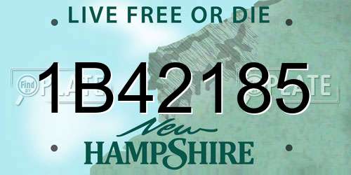 1B42185 New Hampshire License Plate