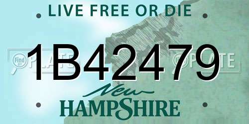 1B42479 New Hampshire License Plate