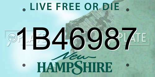 1B46987 New Hampshire License Plate