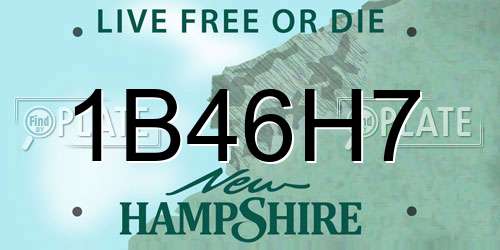 1B46H7 New Hampshire License Plate