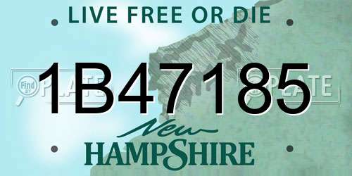 1B47185 New Hampshire License Plate