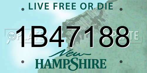 1B47188 New Hampshire License Plate