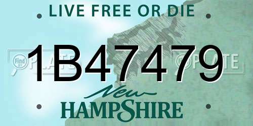 1B47479 New Hampshire License Plate