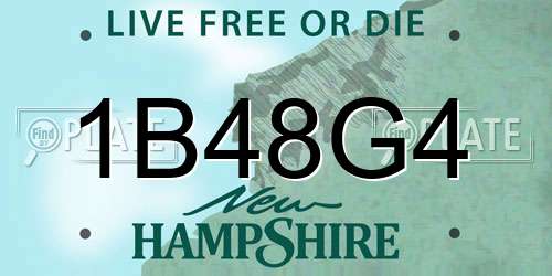 1B48G4 New Hampshire License Plate