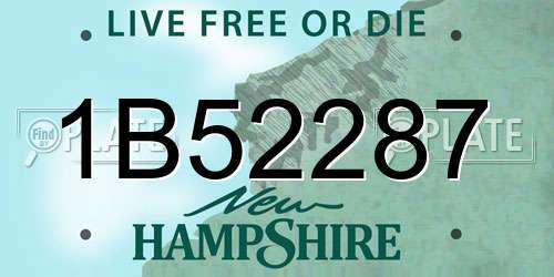 1B52287 New Hampshire License Plate