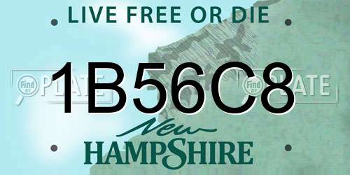 1B56C8 New Hampshire License Plate