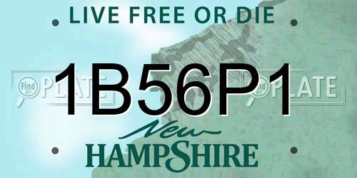 1B56P1 New Hampshire License Plate