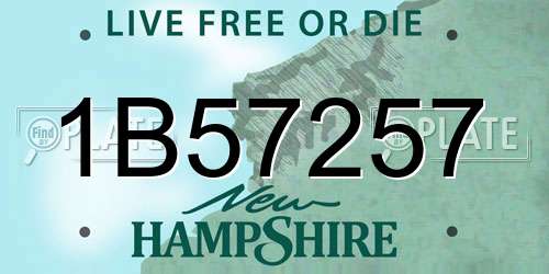 1B57257 New Hampshire License Plate