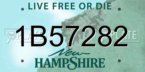 1B57282 New Hampshire License Plate