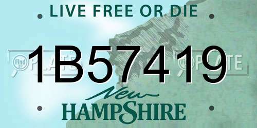 1B57419 New Hampshire License Plate
