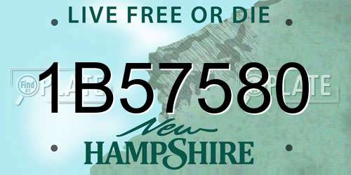 1B57580 New Hampshire License Plate