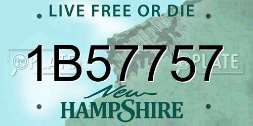 1B57757 New Hampshire License Plate