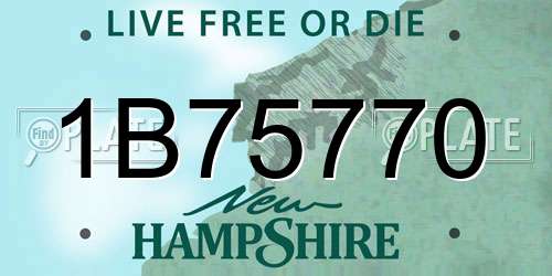 1B75770 New Hampshire License Plate