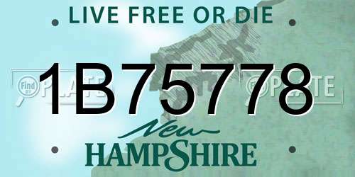 1B75778 New Hampshire License Plate