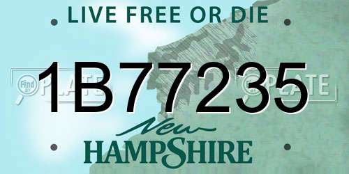 1B77235 New Hampshire License Plate