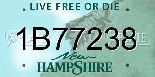 1B77238 New Hampshire License Plate