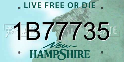1B77735 New Hampshire License Plate