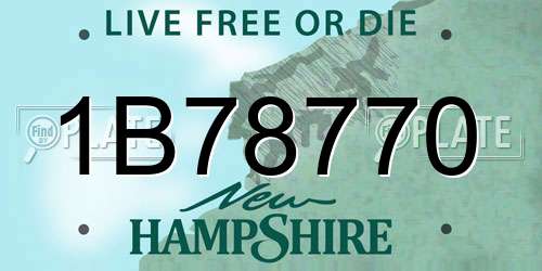 1B78770 New Hampshire License Plate