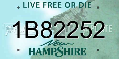 1B82252 New Hampshire License Plate
