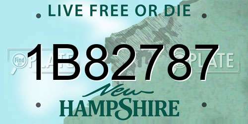 1B82787 New Hampshire License Plate