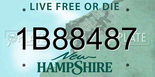 1B88487 New Hampshire License Plate