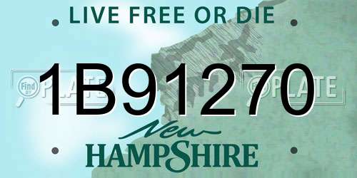 1B91270 New Hampshire License Plate