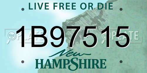 1B97515 New Hampshire License Plate