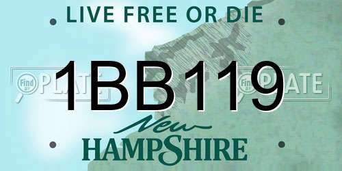 1BB119 New Hampshire License Plate