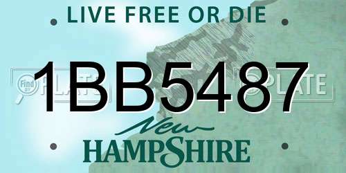 1BB5487 New Hampshire License Plate